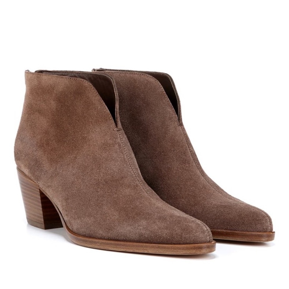 VINCE Havana Notch Bootie - Walnut Suede